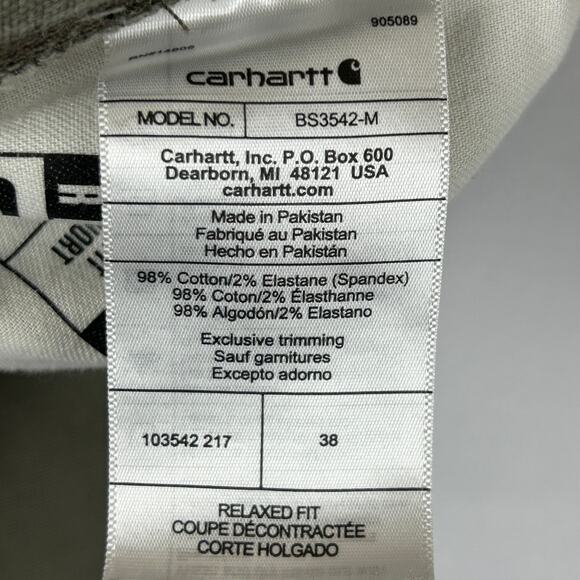 Carhartt Rugged Flex Relaxed Canvas Cargo Work Short Tarmac 10" Inseam Size 38 - Picture 6 of 10